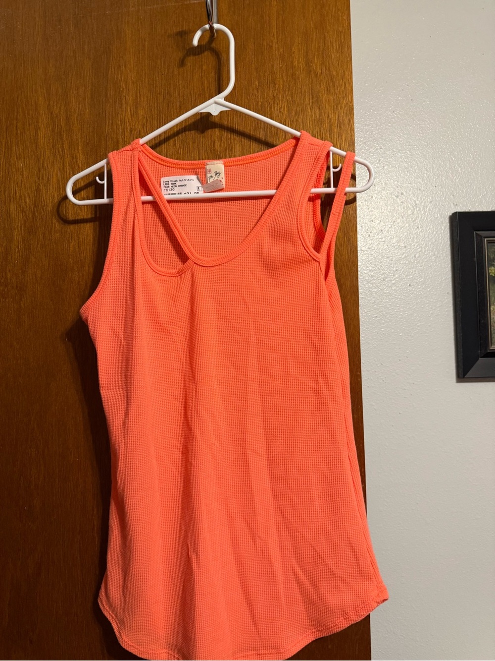 Fifth Ray Coral Waffle Knit Scoop Neck Tank